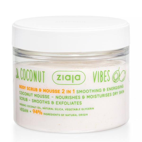 Coconut Vibes Body Scrub & Mousse 2 in 1 - Ziaja® USA – Ziaja® USA