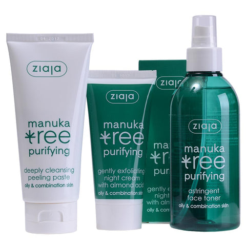 Manuka Tree Bundle: Night Cream, Face Toner & Cleansing Peeling Paste